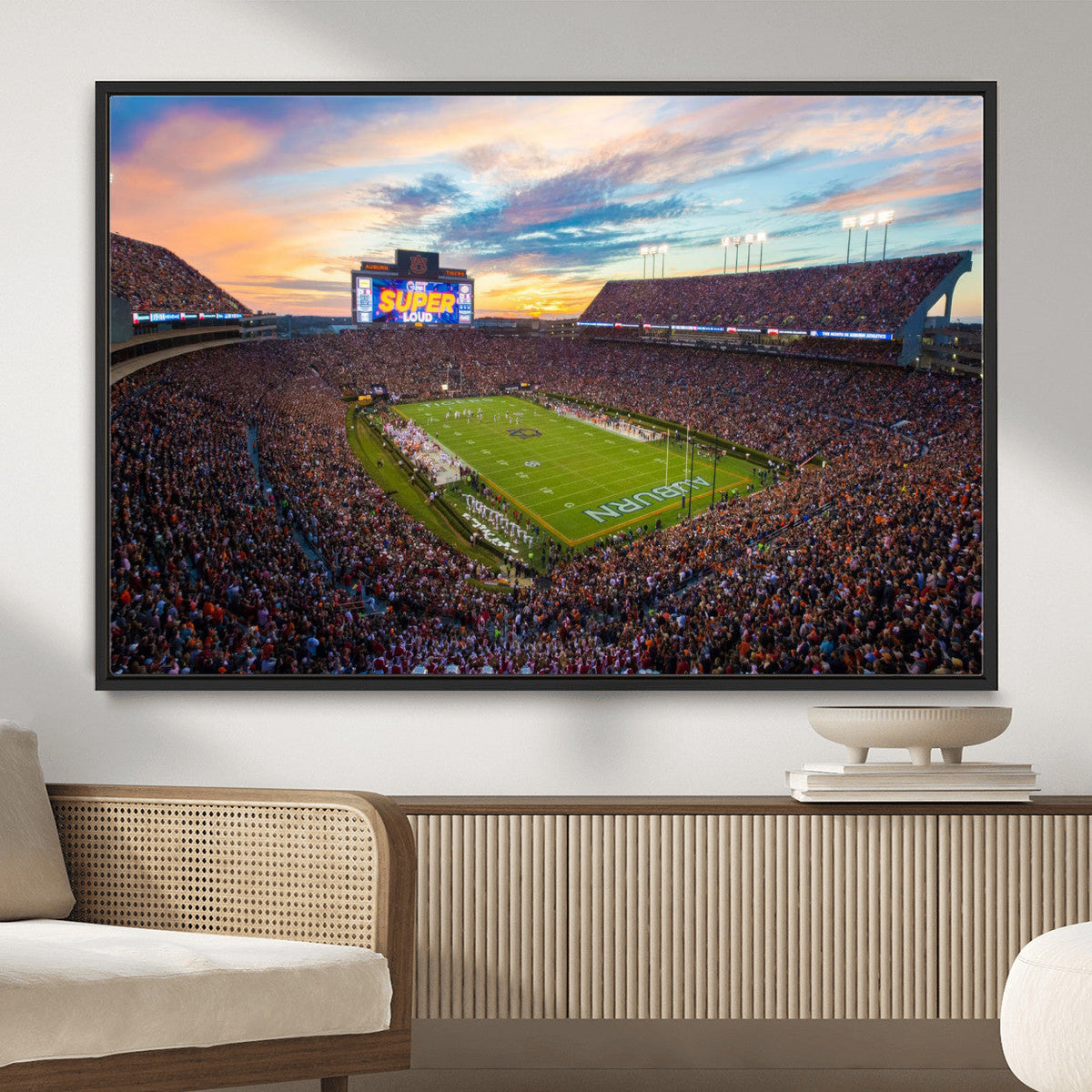 Jordan-Hare Stadium Wall Art Canvas Print, Football Stadium