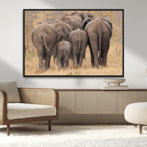 Wild Elephant Wall Art Canvas Print