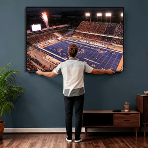 Boise State Stadium Large Wall Art Canvas Print for Living