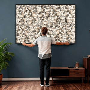 American Bison Canvas Print - Abstract Buffalo Wall Art