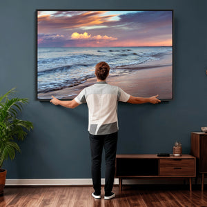 Ocean Sunset Wall Art Canvas Print – Coastal Beach