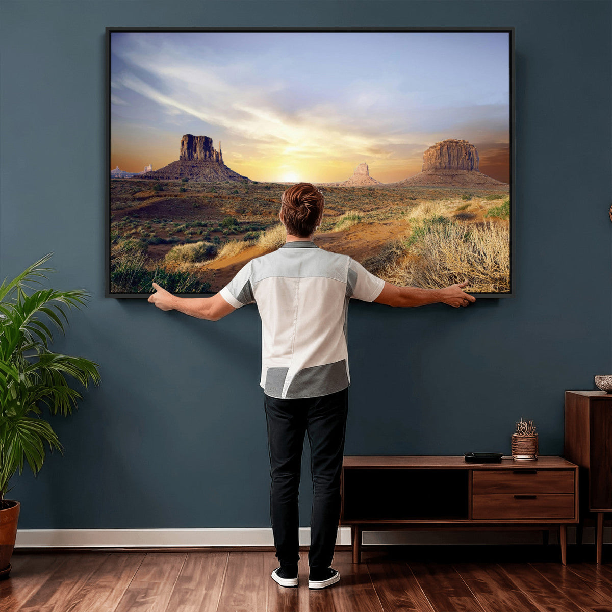 Monument Valley Desert Wall Art Canvas Print, Southwest