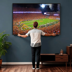 Clemson Football Stadium Wall Art Canvas Print, College