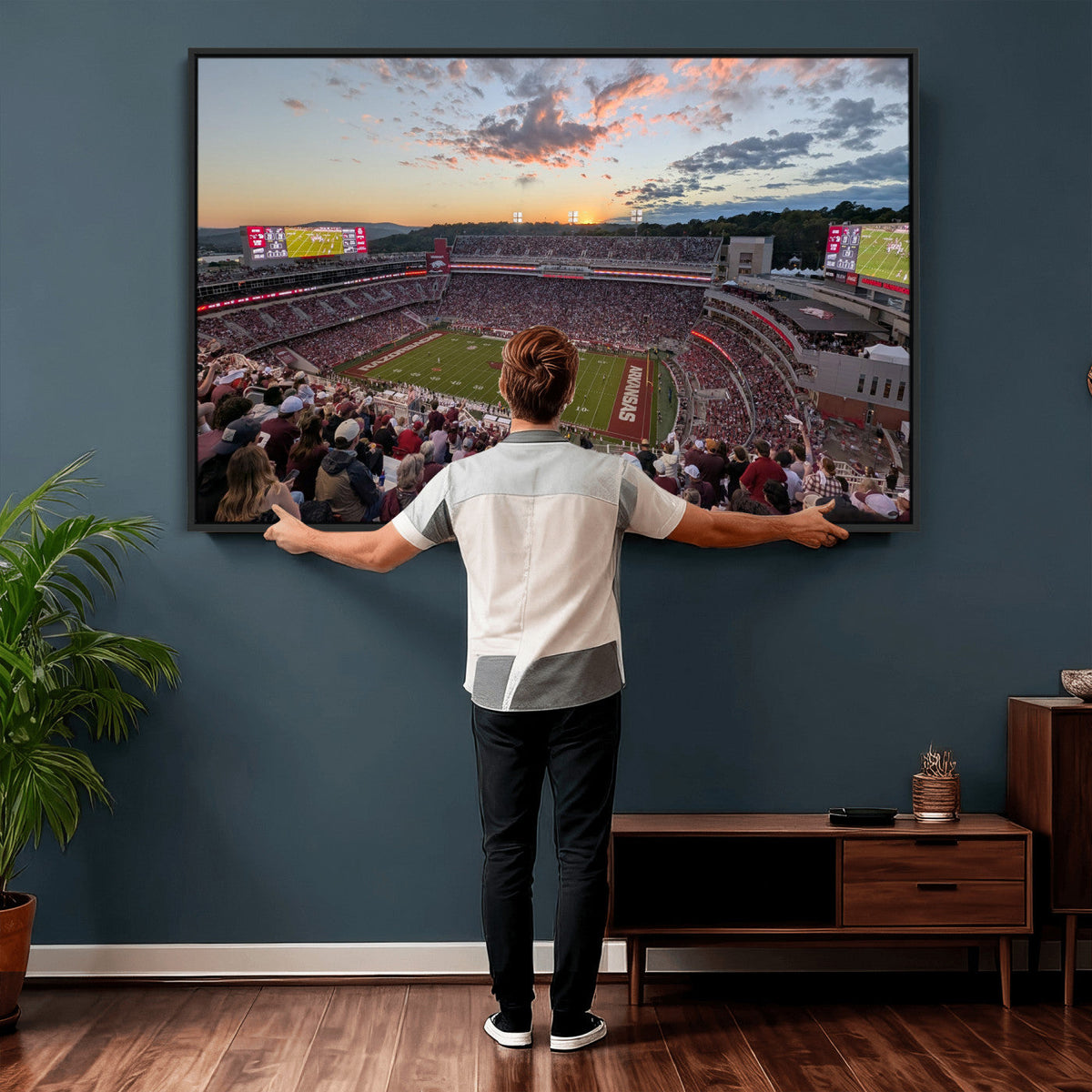 Donald W. Reynolds Razorback Stadium Wall Art Canvas Print –
