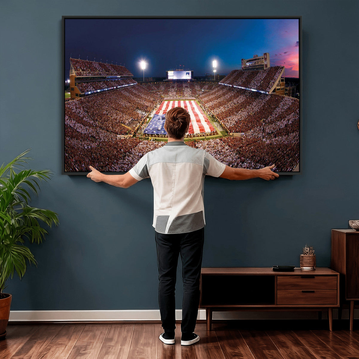 Oklahoma Memorial Stadium Wall Art Canvas Print – Oklahoma
