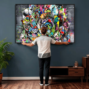 Abstract Graffiti Collage Street Art Wall Art Canvas Print
