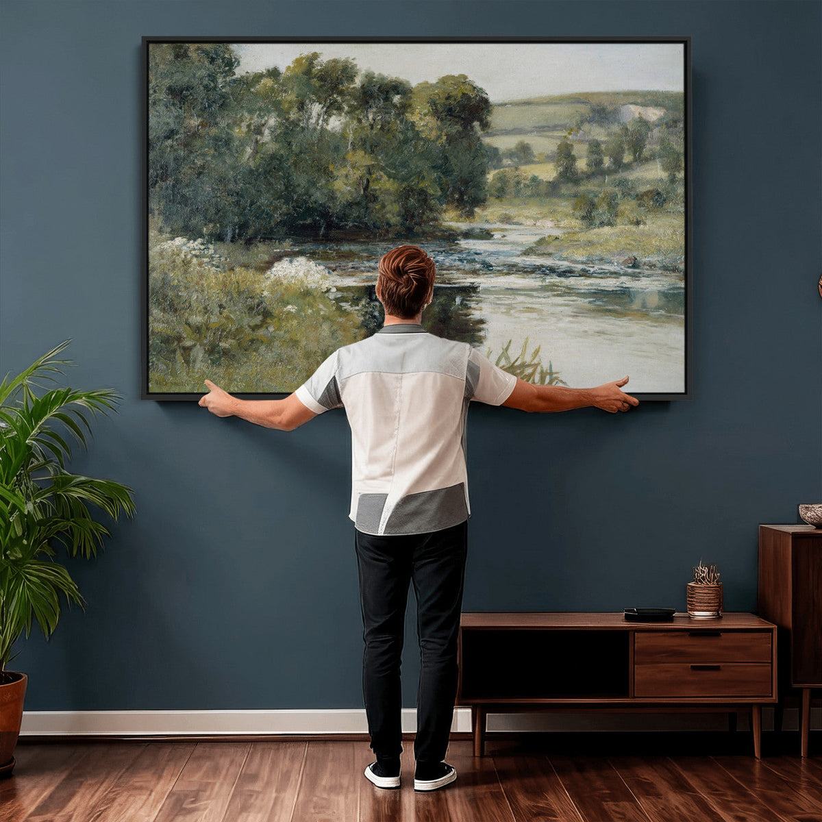 Streamside by Edward Mitchell Bannister Wall Art Canvas