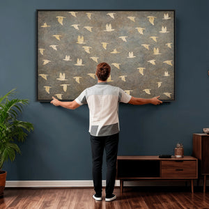 Abstract Birds Wall Art Canvas Print