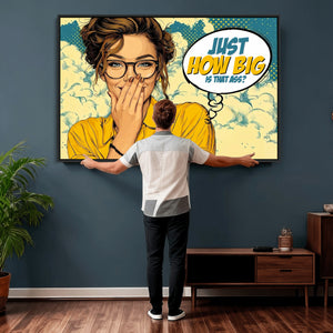 Pop Art Print Bathroom Sign Wall Art Canvas Print — Funny