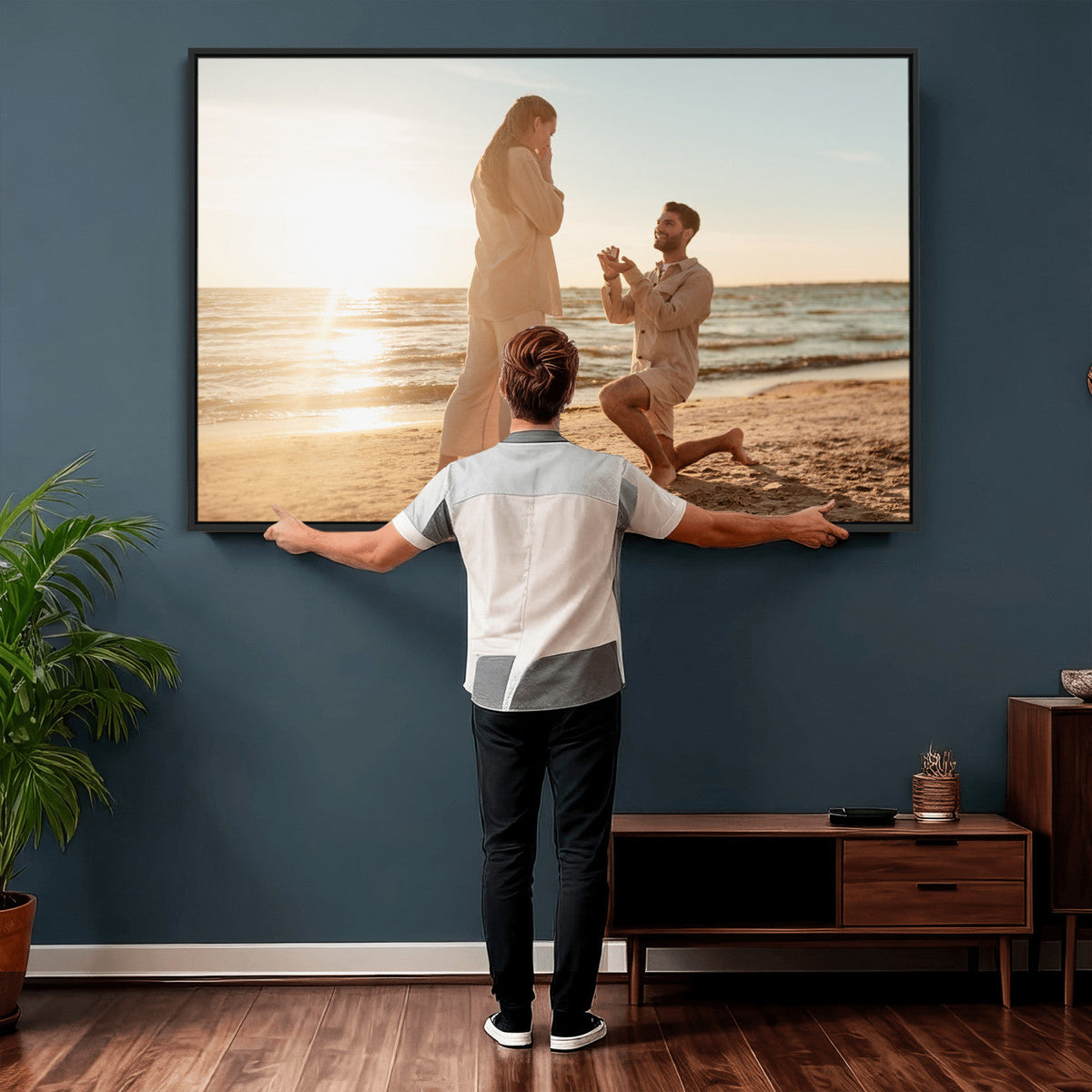 Custom Photo Framed Canvas Wall Art, Personalized Picture Print