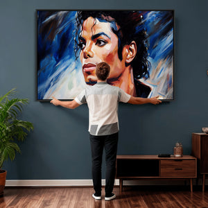 Abstract Michael Jackson Photo Wall Art Canvas Print