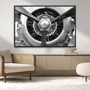 Vintage Airplane Wall Art Canvas Print
