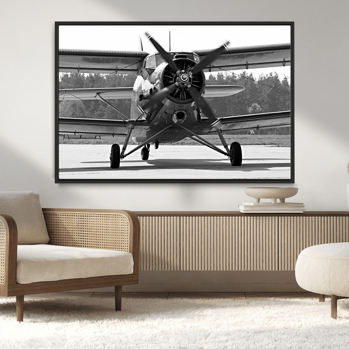 Wall Art Old War Plane Canvas Print