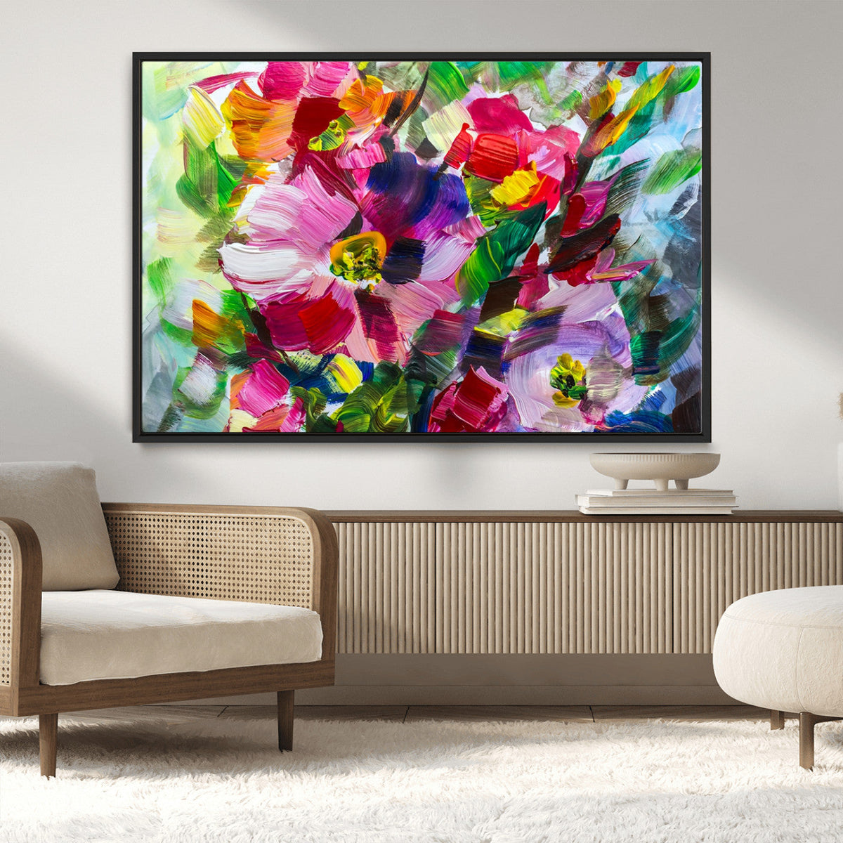 Oil Flower Abstract Canvas Print