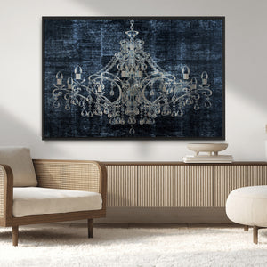 Dark Chandelier Wall Art Canvas Print