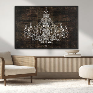 Rustic Chandelier Canvas Print