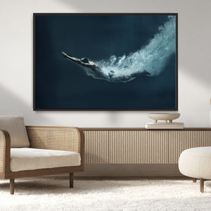 Swimmer Wall Art Canvas Print