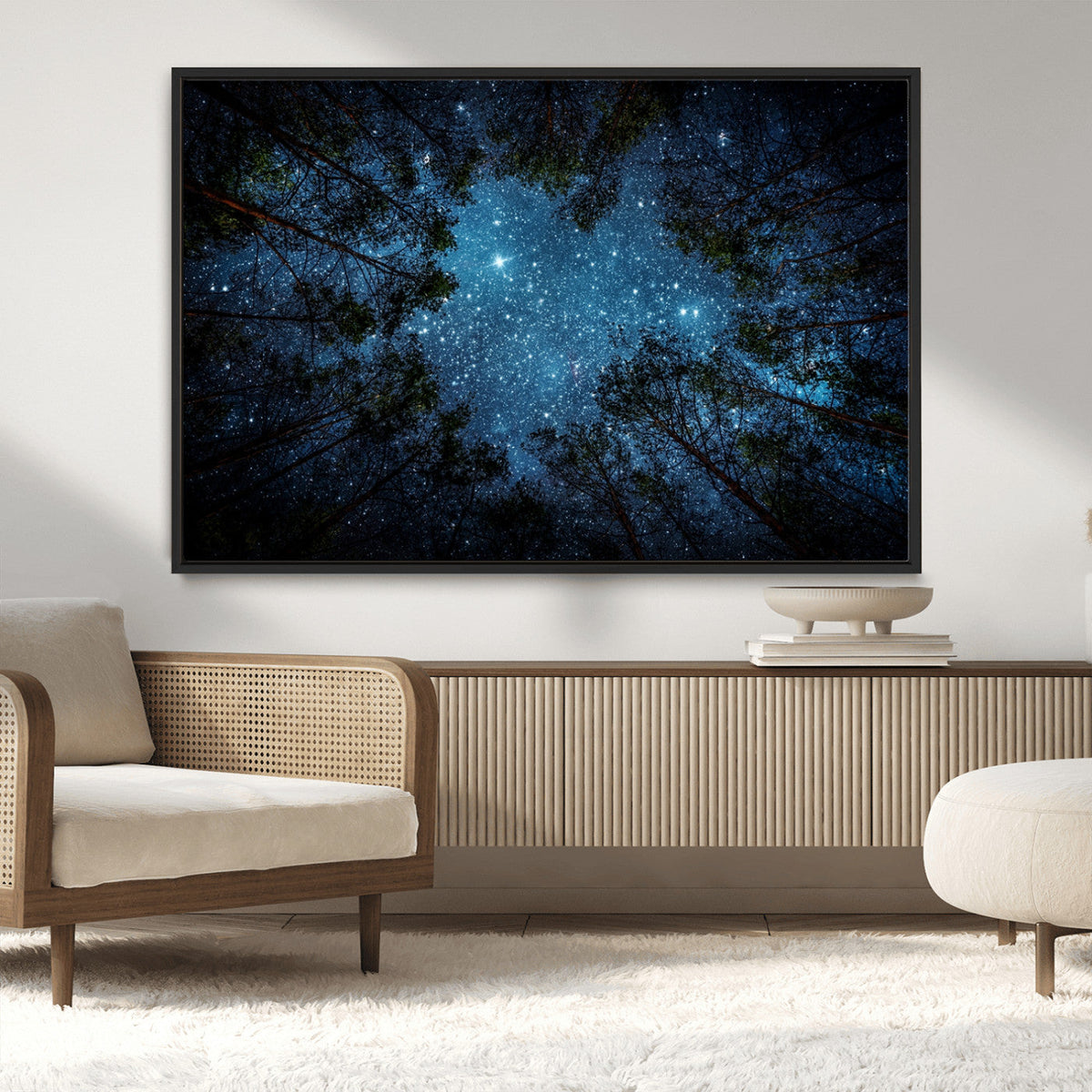 Forest and Stars Wall Art Canvas Print