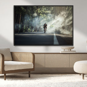 Cycling Road Bike in the Morning, Cycling Road Bike Canvas