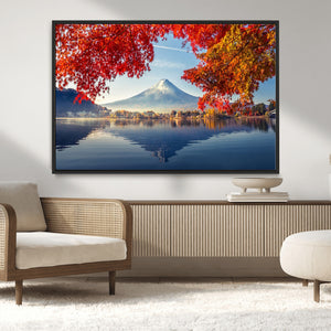 Mount Fuji Canvas Wall Art Japan Autumn Mountain Canvas