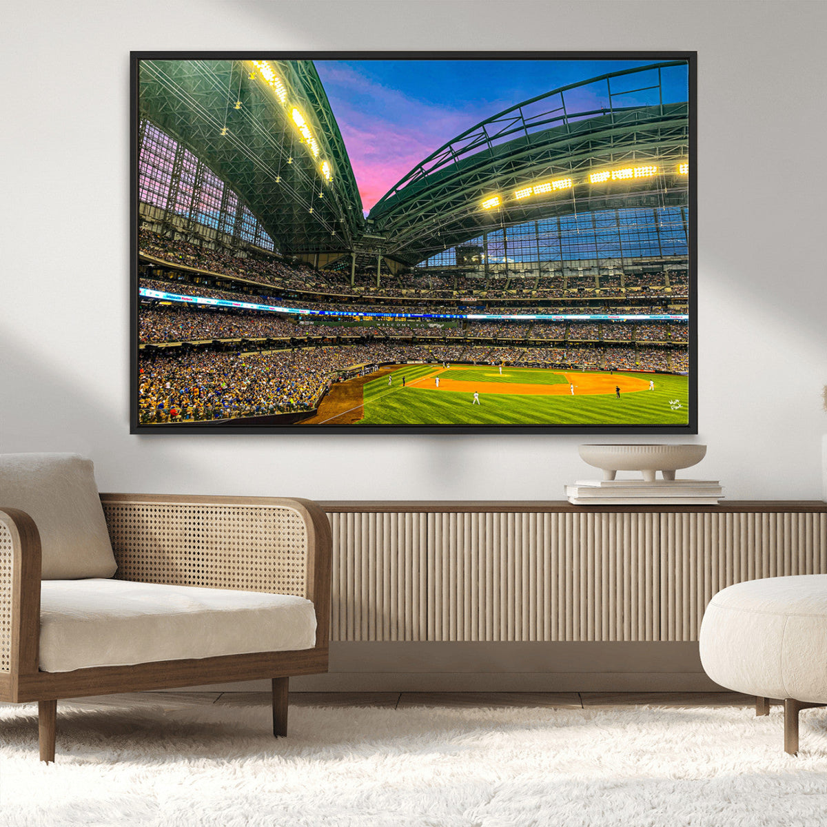 Milwaukee Brewers Baseball Team Print Canvas- American