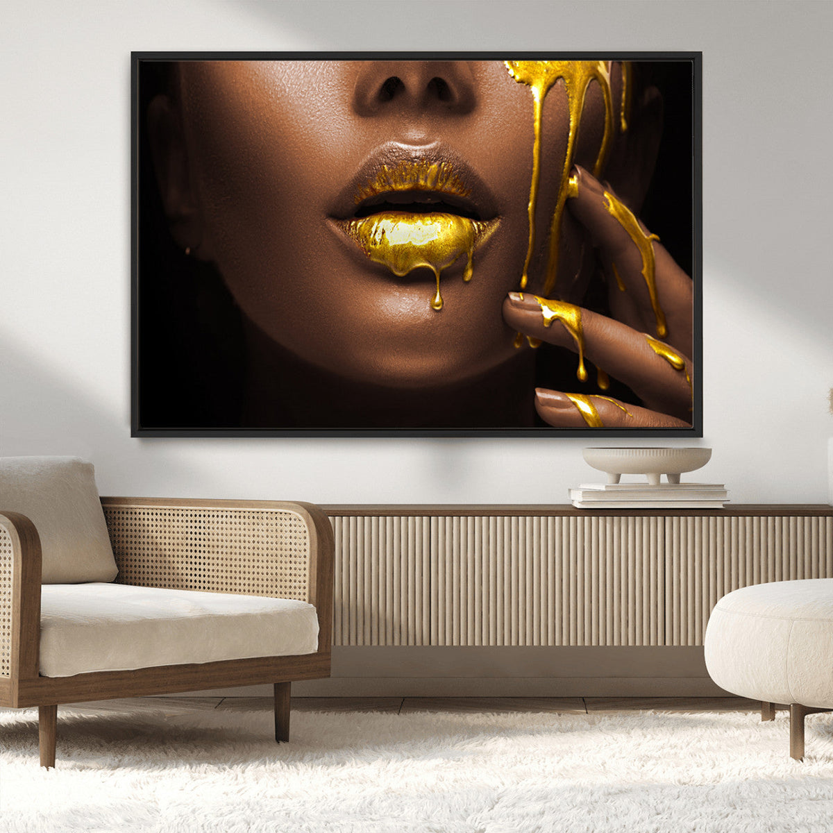 African American Art Black Woman Canvas Print, African Wall