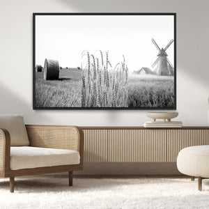 Vintage Farmhouse Black and White Triptych Wall Art – Giclee
