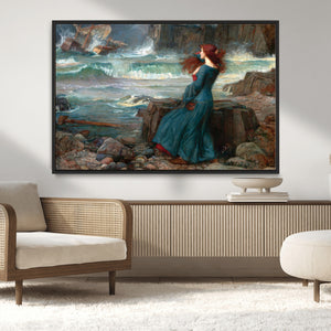 Miranda by the Shore Wall Art Canvas Print – Tempest Scene