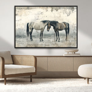 Chines Style Majestic Horses Wall Art | Ready to Hang and