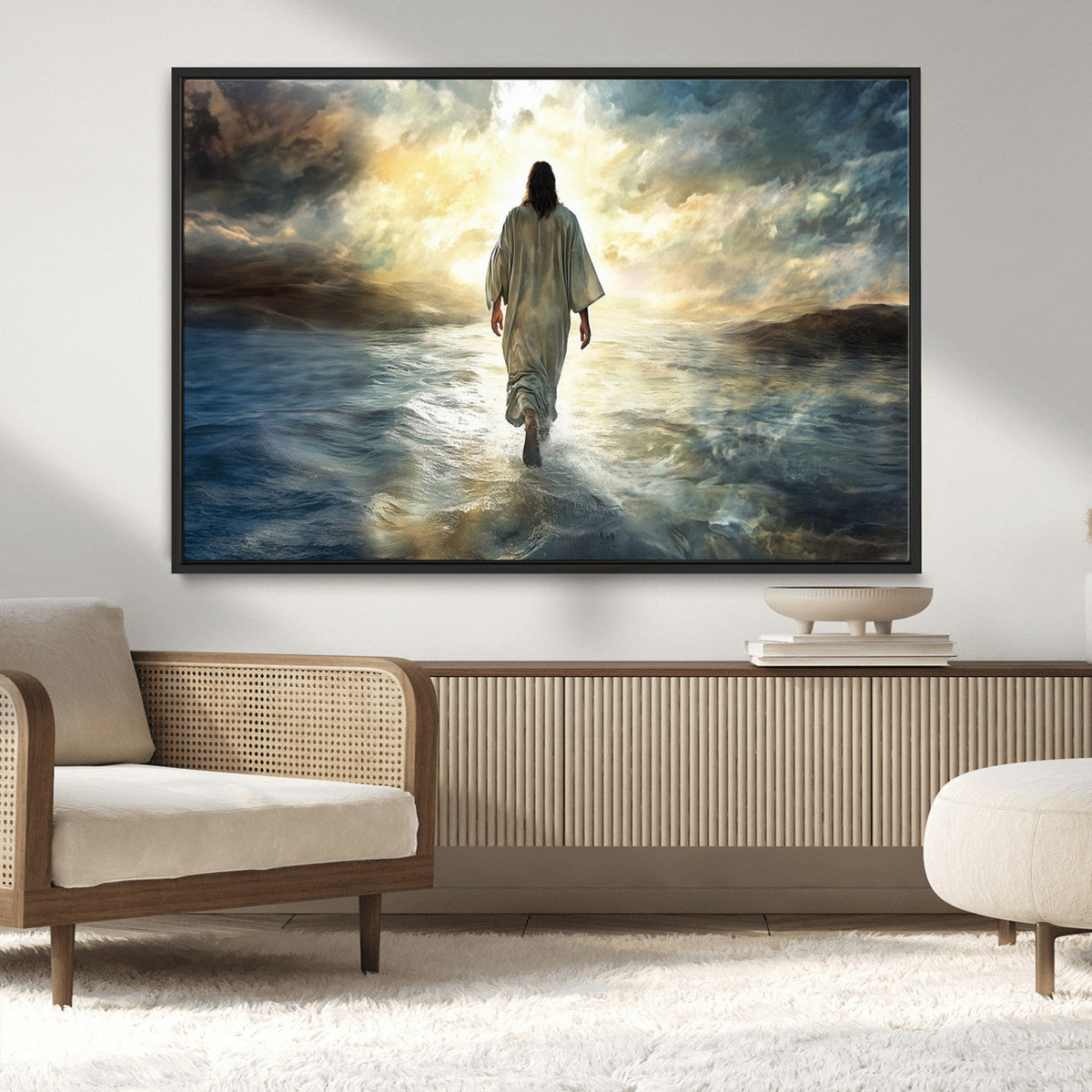 Jesus Walking on Water Wall Art | Canvas Print | Ready to