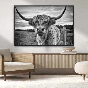 Scottish Highland Cow Wall Art Canvas Print | Ready to Hang