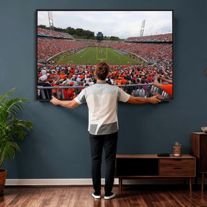 Virginia Cavaliers Football Team Print - Charlottesville Scott Stadium Print Wall Art Canvas