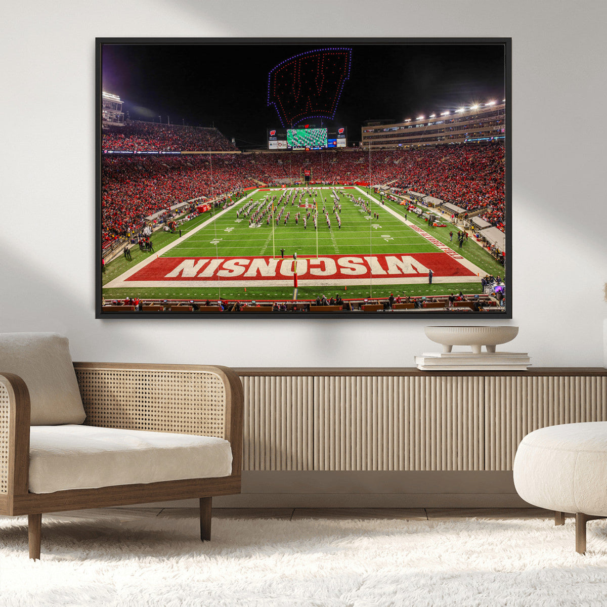 Wisconsin Badgers Football Team Print Canvas- Madison Camp