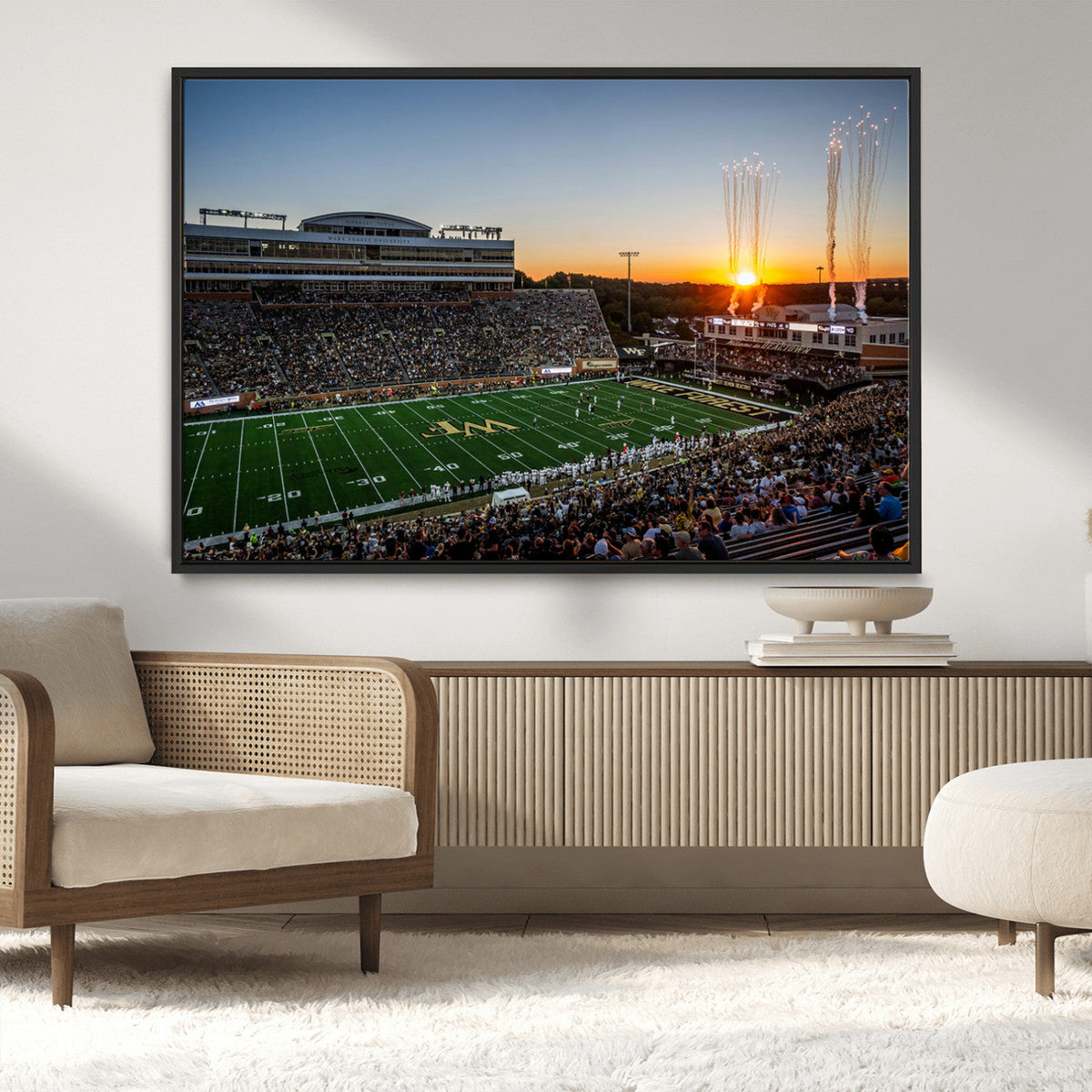 Demon Deacons Football Team Print Canvas- Winston-Salem
