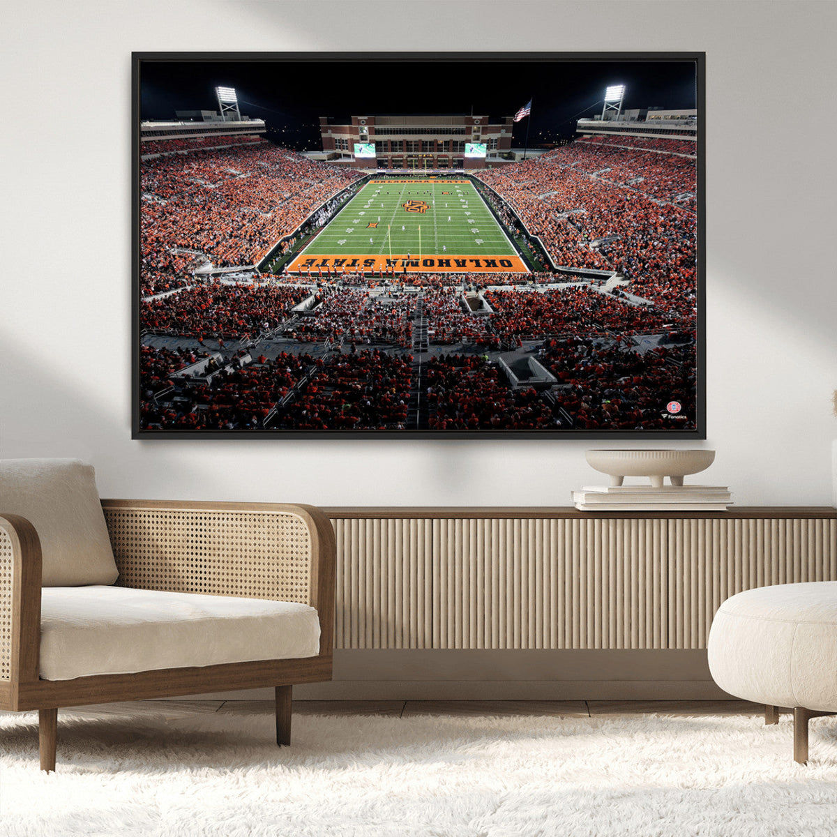 Oklahoma State Cowboys Canvas Print, Football Team Print -