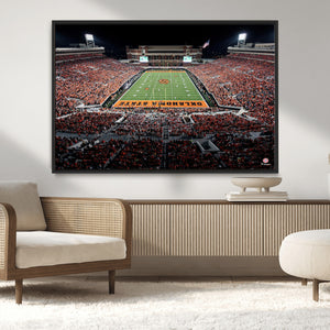 Oklahoma State Cowboys Canvas Print, Football Team Print -