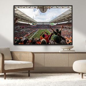 Miami Hurricanes Football Team Wall Art Print - Miami Hard