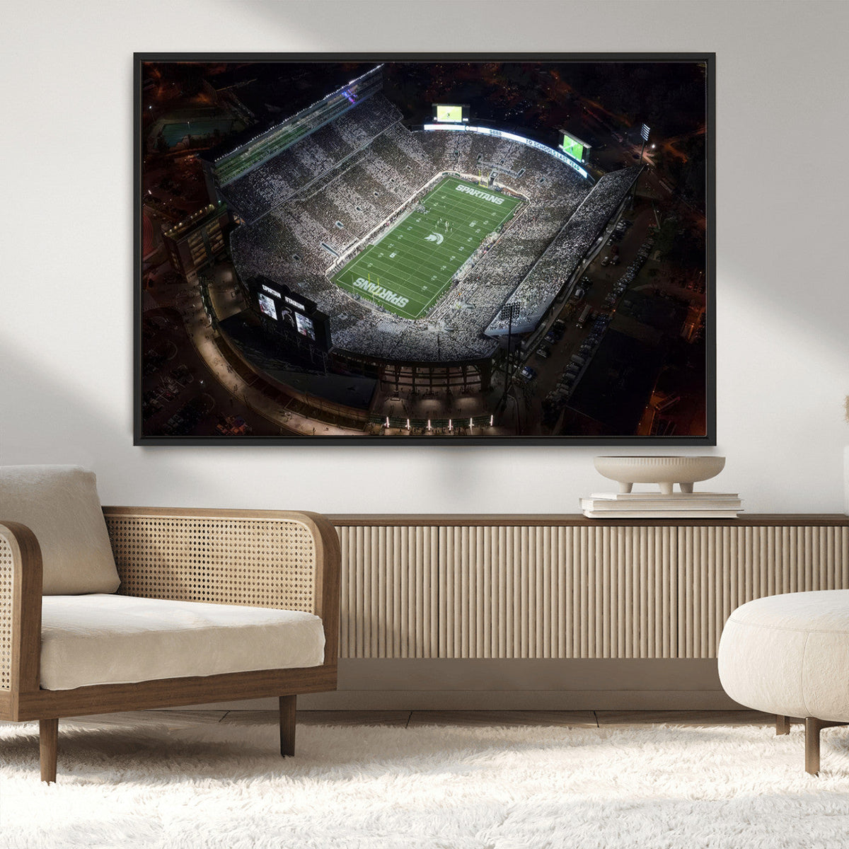 Michigan State Spartans Football Team Print - East Lansing