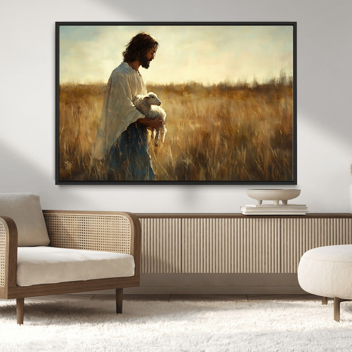 Jesus the Good Shepherd Wall Art Canvas Print -