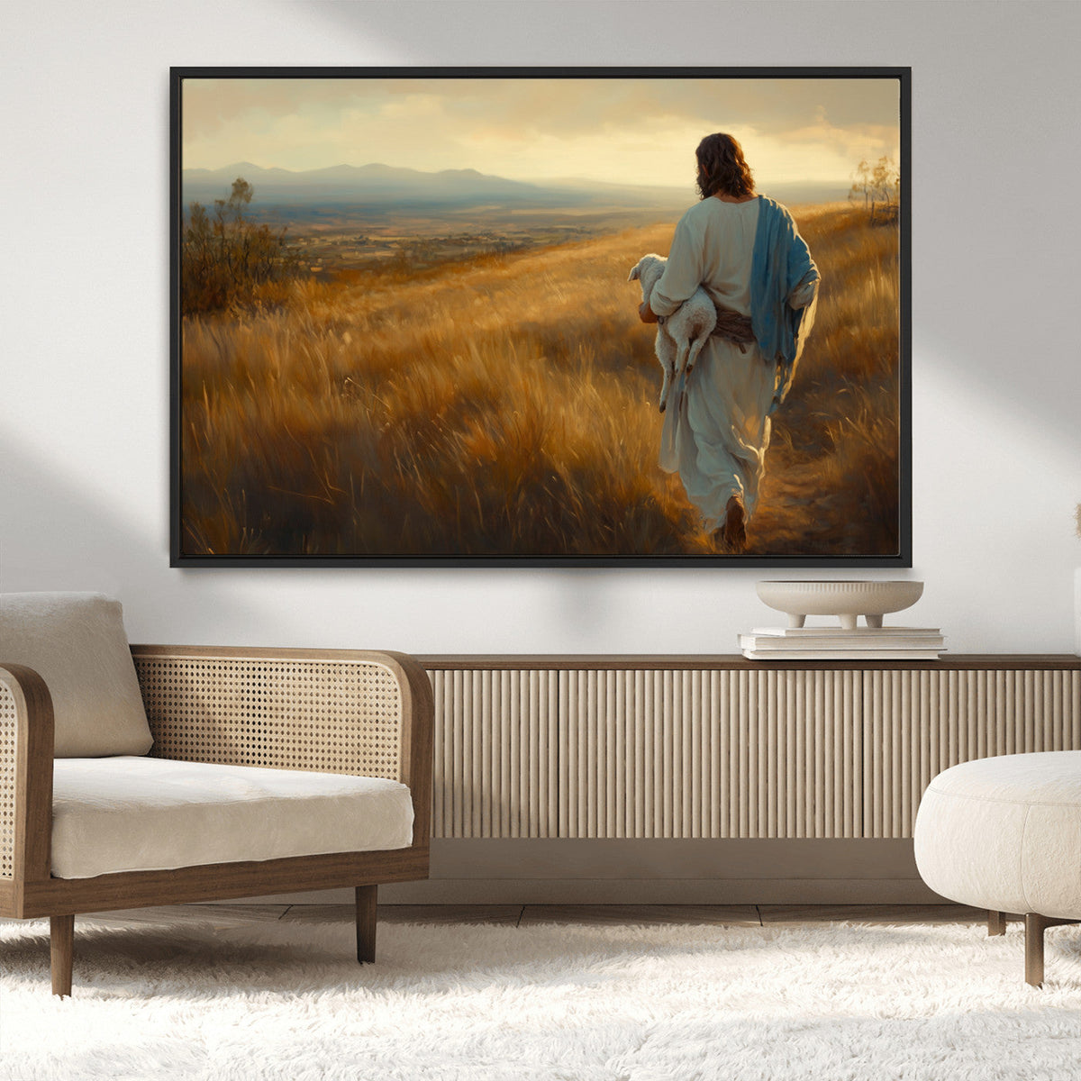 Jesus the Good Shepherd Wall Art Canvas Print -