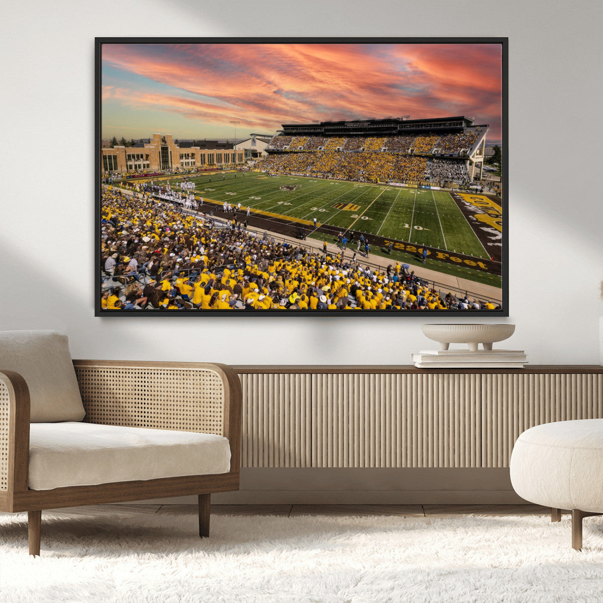 University of Wyoming Cowboys Football Team Print - Laramie