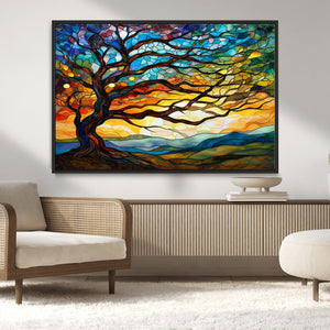 Mosaic Tree Wall Art | Ready to Hang Stained Glass Style