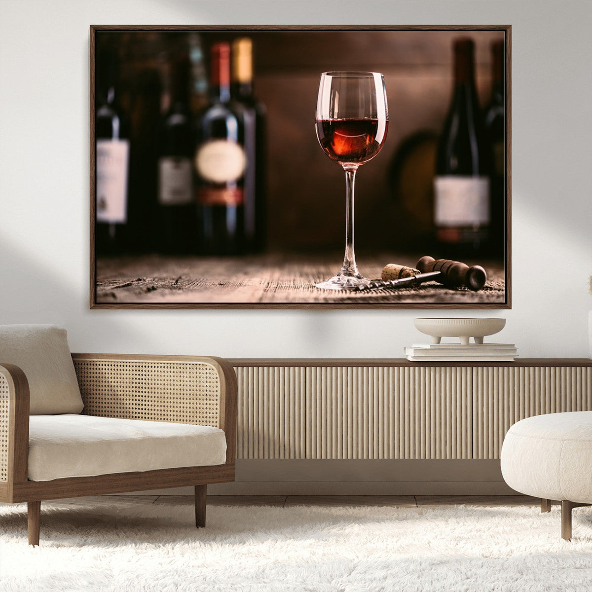 Red Wine and Bottle Canvas Print