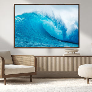 Big Ocean Surfing Wave Wall Art Canvas Print