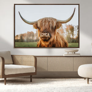 Highland Cow Animal Scottish Cattle Art Print Farmhouse Wall