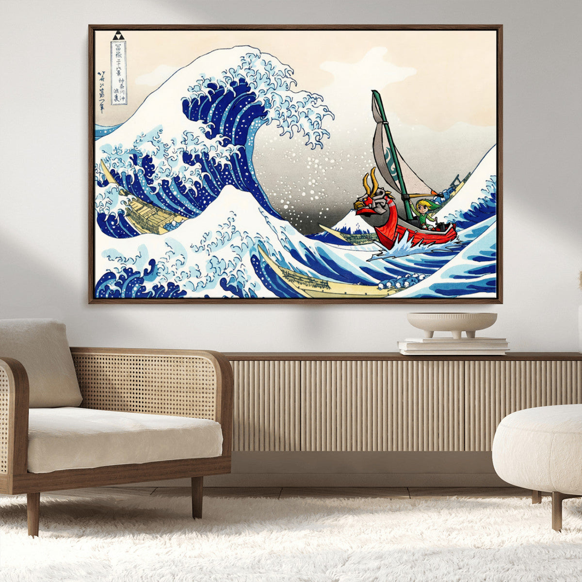 Katsushika Hokusai Kanagawa Giant Wave Wall Art Canvas Print