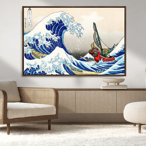 Katsushika Hokusai Kanagawa Giant Wave Wall Art Canvas Print