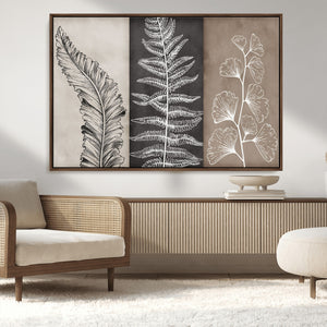 Minimalist Botanical Wall Art Canvas Print, Framed and Ready