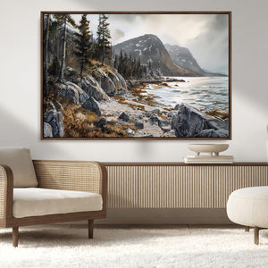 Serene Coastal View of Acadia National Park - Stunning