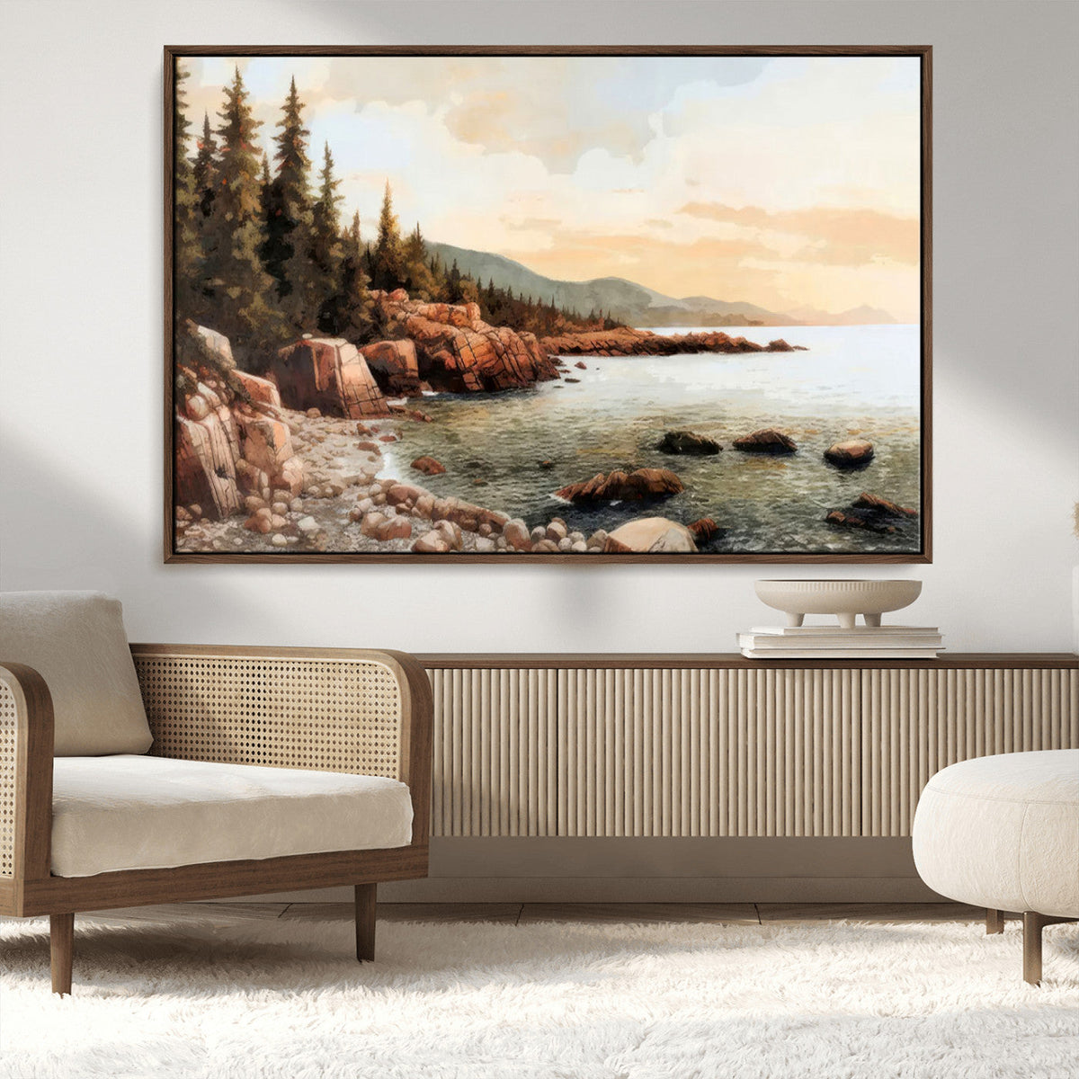 Serene Coastal View of Acadia National Park Wall Art -
